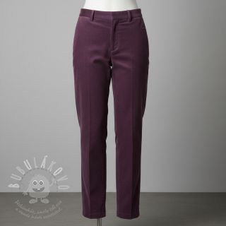 Manšestr tenký aubergine