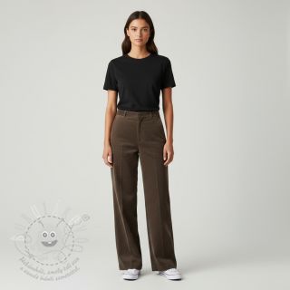 Manšestr tenký dark brown