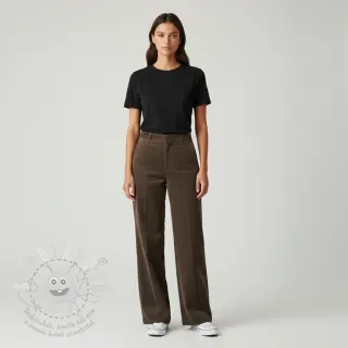 Manšestr tenký dark brown