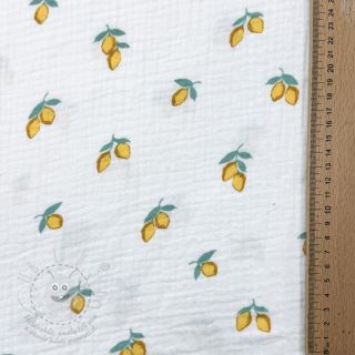 Dvojitá gázovina/mušelín Fruits lemon ORGANIC