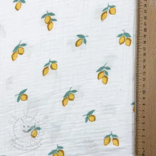 Dvojitá gázovina/mušelín Fruits lemon ORGANIC