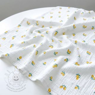 Dvojitá gázovina/mušelín Fruits lemon ORGANIC