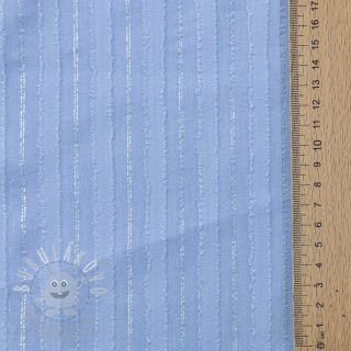 Bavlněná látka VOILE LUREX Stripes light blue