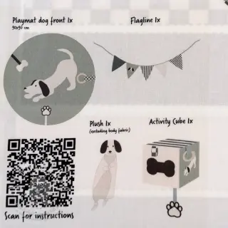 Bavlněná látka Dog PANEL digital print