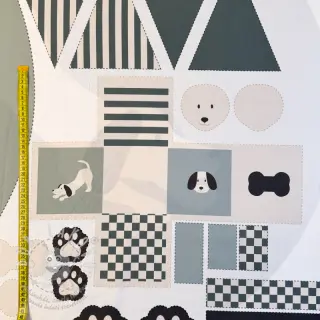 Bavlněná látka Dog PANEL digital print