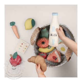 Bavlněná látka Farmers market PANEL digital print