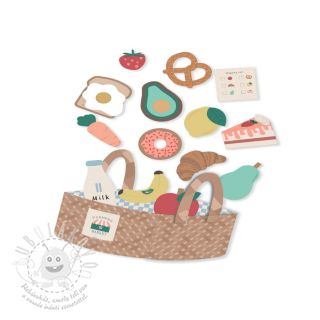 Bavlněná látka Farmers market PANEL digital print