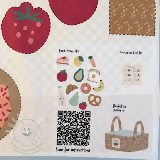 Bavlněná látka Farmers market PANEL digital print