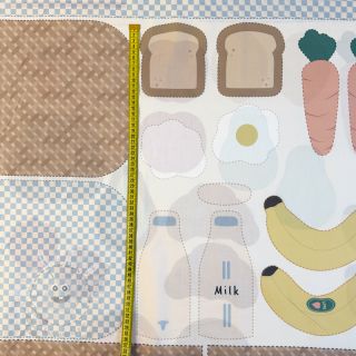 Bavlněná látka Farmers market PANEL digital print