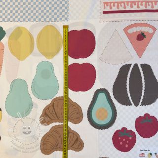 Bavlněná látka Farmers market PANEL digital print