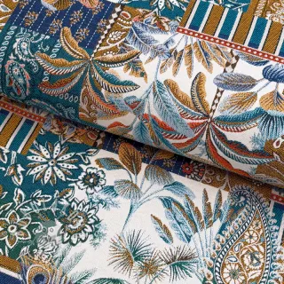 Dekorační látka jacquard Basmati allover bleu