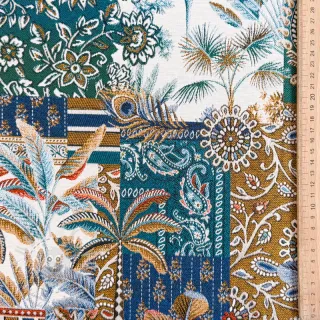 Dekorační látka jacquard Basmati allover bleu