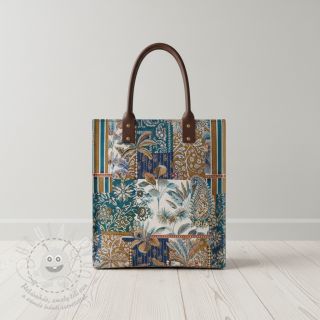 Dekorační látka jacquard Basmati allover bleu