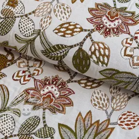 Dekorační látka jacquard Soliman allover blanc