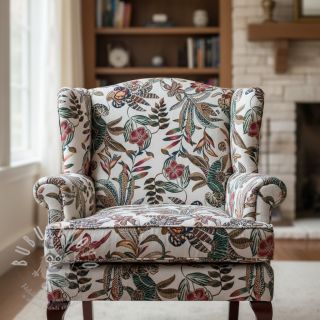 Dekorační látka jacquard Neroli allover blanc