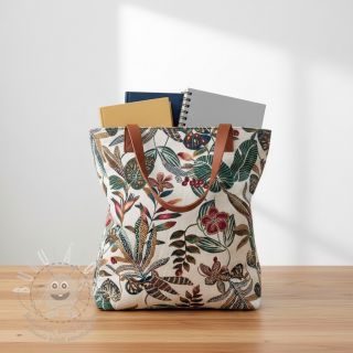 Dekorační látka jacquard Neroli allover blanc