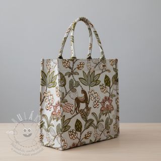 Dekorační látka jacquard Soliman allover blanc