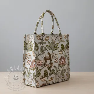 Dekorační látka jacquard Soliman allover blanc