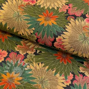 Dekorační látka jacquard Matcha allover kaki