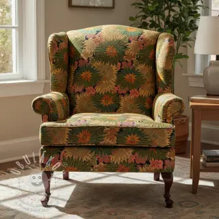 Dekorační látka jacquard Matcha allover kaki