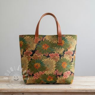 Dekorační látka jacquard Matcha allover kaki