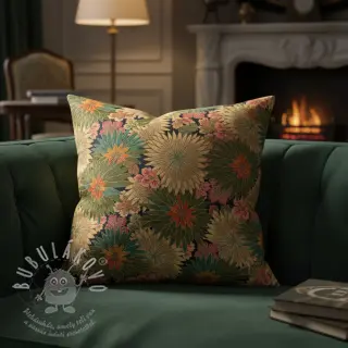 Dekorační látka jacquard Matcha allover kaki