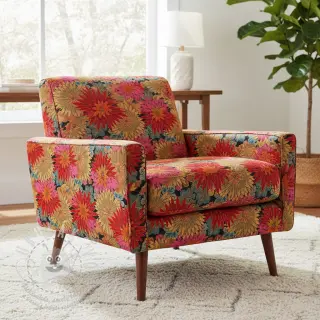 Dekorační látka jacquard Matcha allover rouge