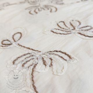 Bavlněná látka EMBROIDERY Loom En Light off white