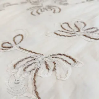 Bavlněná látka EMBROIDERY Loom En Light off white