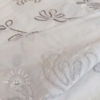 Bavlněná látka EMBROIDERY Loom En Light off white