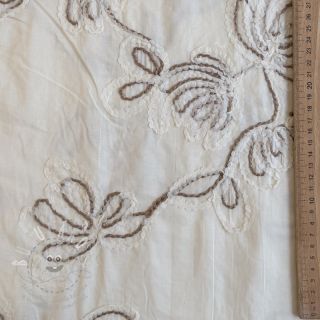 Bavlněná látka EMBROIDERY Loom En Light off white