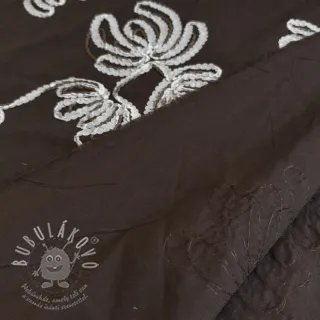 Bavlněná látka EMBROIDERY Loom En Light brown