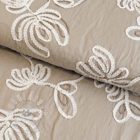 Bavlněná látka EMBROIDERY Loom En Light natural
