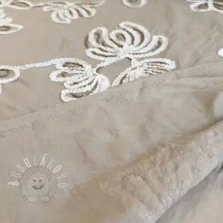 Bavlněná látka EMBROIDERY Loom En Light natural