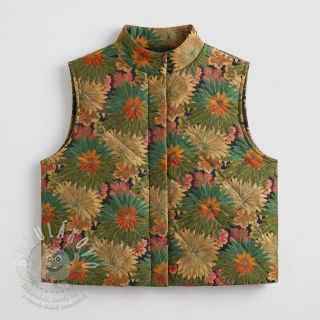 Dekorační látka jacquard Matcha allover kaki