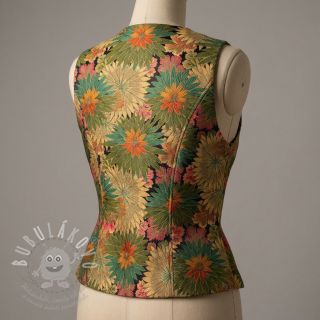 Dekorační látka jacquard Matcha allover kaki