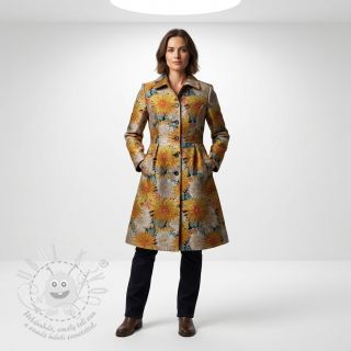 Dekorační látka jacquard Matcha allover peanut