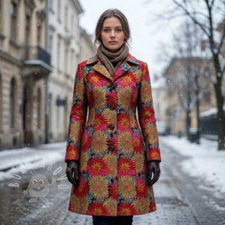 Dekorační látka jacquard Matcha allover rouge