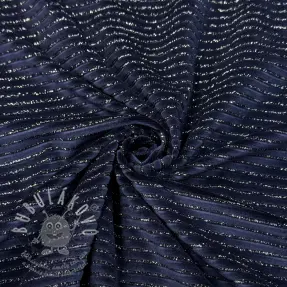 Samet VELVET LUREX Stripe marine