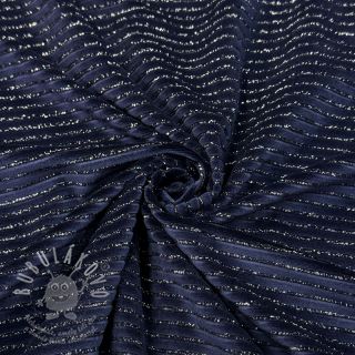 Samet VELVET LUREX Stripe marine