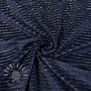Samet VELVET LUREX Stripe marine