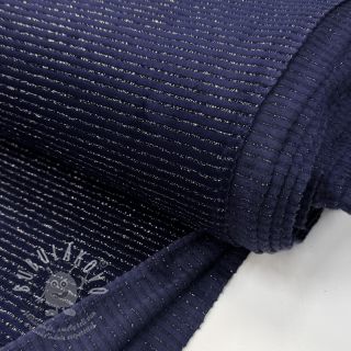 Samet VELVET LUREX Stripe marine