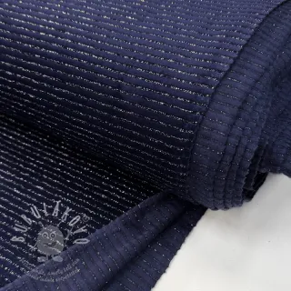 Samet VELVET LUREX Stripe marine