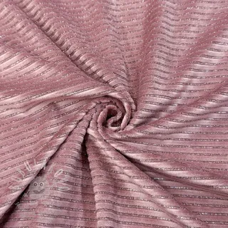 Samet VELVET LUREX Stripe pink