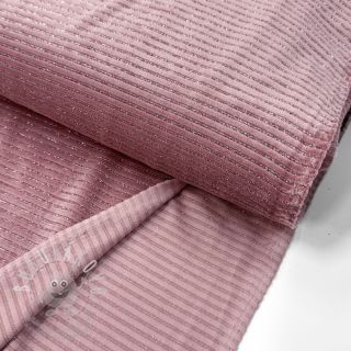 Samet VELVET LUREX Stripe pink