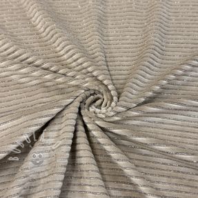 Samet VELVET LUREX Stripe beige