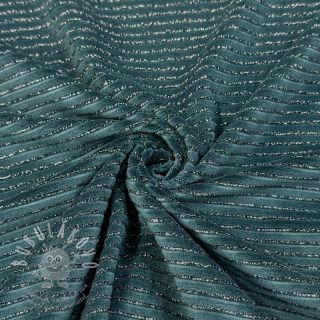 Samet VELVET LUREX Stripe forest green