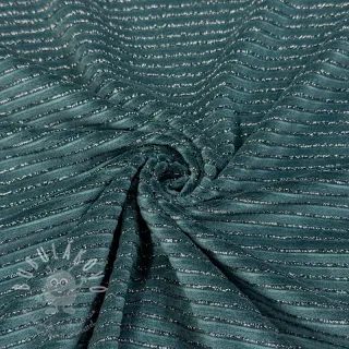 Samet VELVET LUREX Stripe forest green