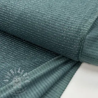 Samet VELVET LUREX Stripe forest green