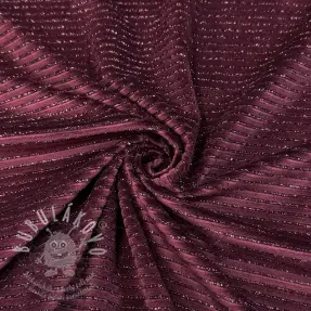 Samet VELVET LUREX Stripe bordeaux